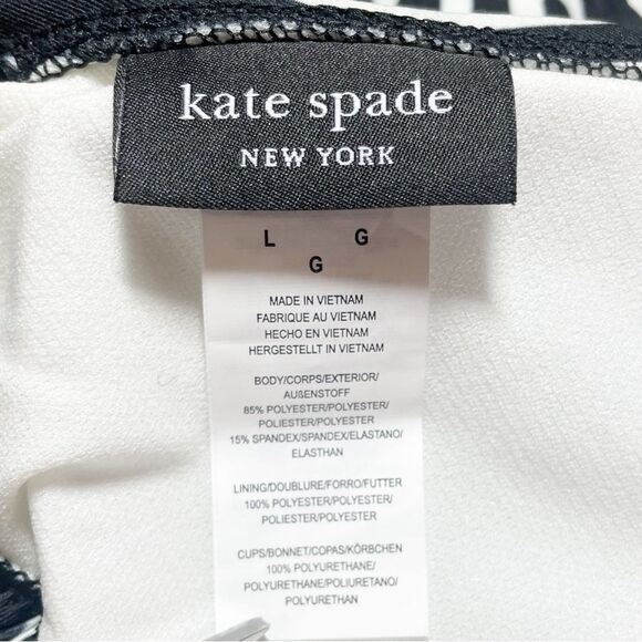 NWT Kate Spade Zebra Print Triangle Bikini Two Piece Swimsuit Women’s Size Large - Picture 9 of 11